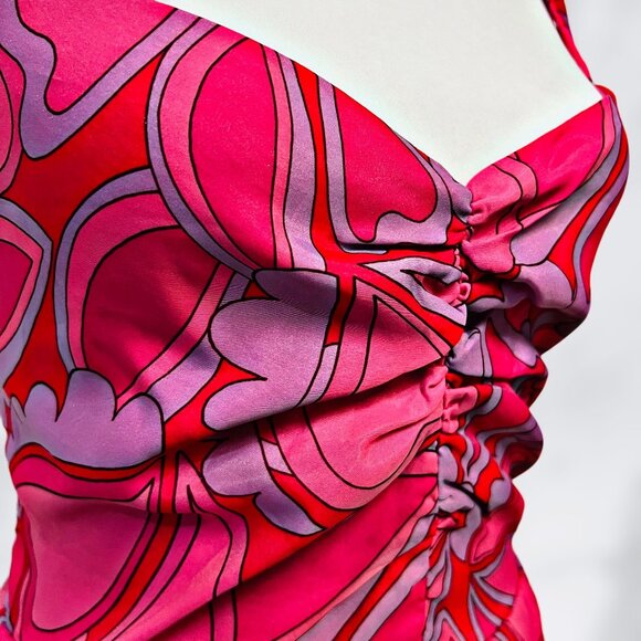 Show Me Your MuMu Cosmopolitan Candy Hearts Midi Dress Sleeveless Tiered Maxi XS - Picture 9 of 13